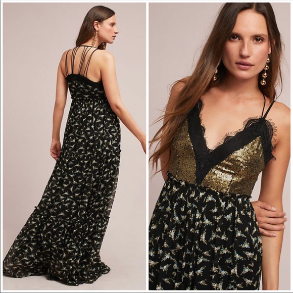 Anthropologie Dresses & Skirts - Ranna Gill Lakshmi sequin bodice maxi dres size 8